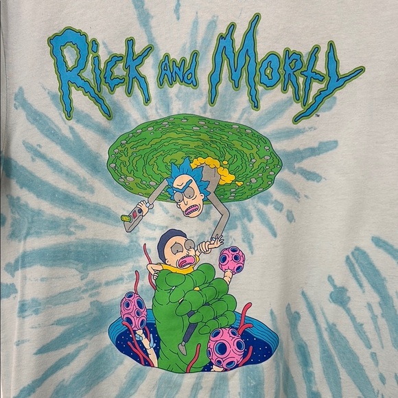 Rick and Morty Authentic Tie-Dye T-Shirt Comedy TV Cartoon Funny Size Medium Fun - Picture 3 of 6